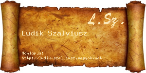 Ludik Szalviusz névjegykártya